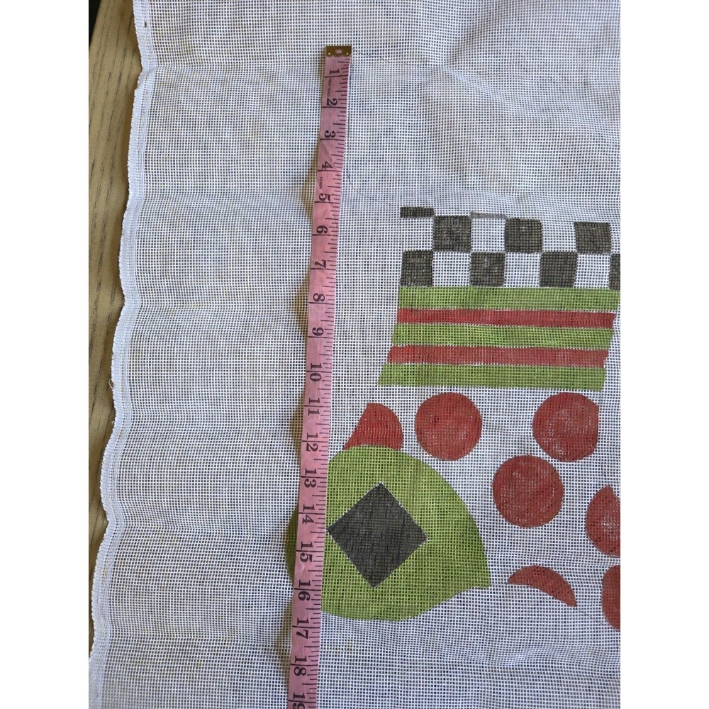 Needlepoint Canvas Christmas Stocking New Hand Painted Needlepoint Canvas Huge - Picture 3 of 9